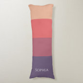 Herfst gekleurde strepen- lichaamskussen (Voorkant Verticaal)