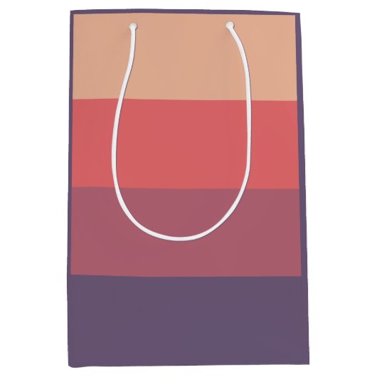 Herfst gekleurde strepen- medium cadeauzakje (Voorkant)