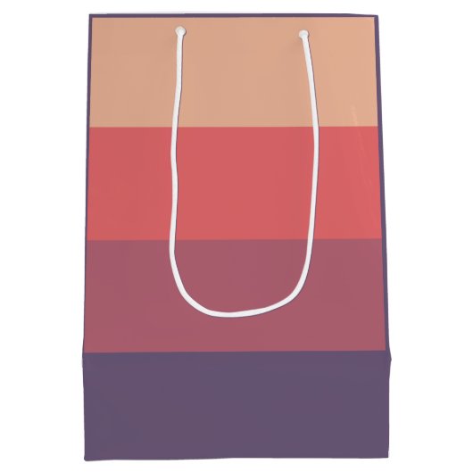 Herfst gekleurde strepen- medium cadeauzakje (Achterkant)