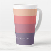 Herfst gekleurde strepen-Motivatie-Mok Latte Mok (Rechterhoek)