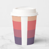 Herfst gekleurde strepen- papieren bekers (Links)