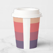 Herfst gekleurde strepen- papieren bekers (Rechts)