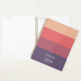 Herfst gekleurde strepen- planner