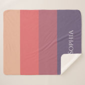 Herfst gekleurde strepen- sherpa deken (Voorkant (horizontaal))