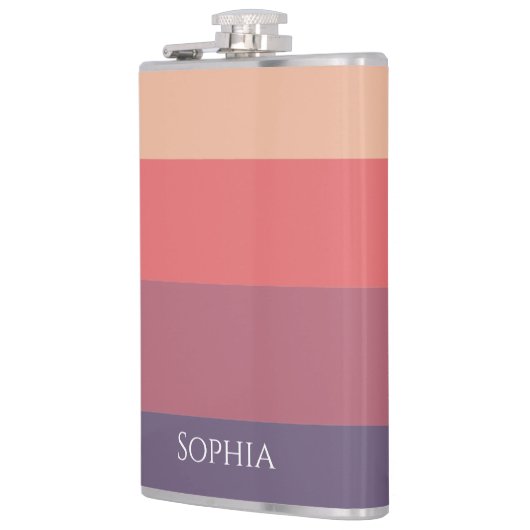 Herfst gekleurde strepen-sip in stijl dit najaar- heupfles (Links)