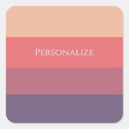 Herfst gekleurde strepen- vierkante sticker
