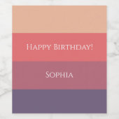 Herfst gekleurde strepen- wijn etiket (Enkel label)