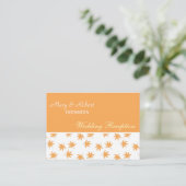 Herfst gele bladeren trouwreceptie informatiekaartje (Staand voorkant)