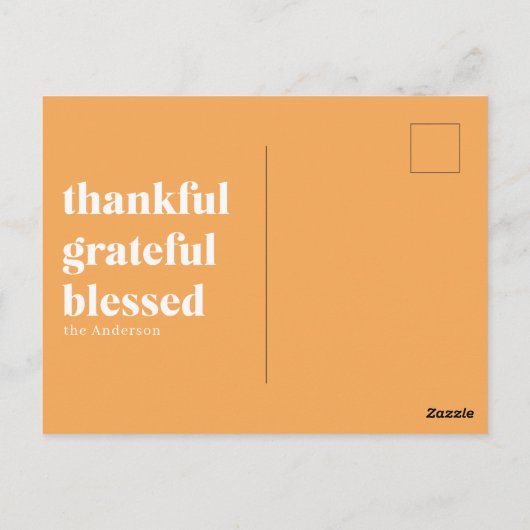 Herfst Gele Bloemen Fotolijst | Dankzegging Briefkaart (Achterkant)