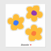 Herfst Gele Bloemen Sticker (Vel)