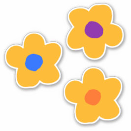 Herfst Gele Bloemen Sticker