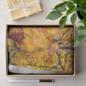 Herfst Gele Geschilderde Bosbladeren Berk Tissuepapier (Geschenk)
