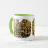 Herfst Gele Park Bomen Reflectie Mok (Voorkant links)