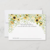 Herfst Gele Zonnebloem Bruid Woorden van Wijsheid Kaart (Voorkant)