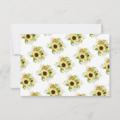 Herfst Gele Zonnebloem Bruid Woorden van Wijsheid Kaart (Achterkant)