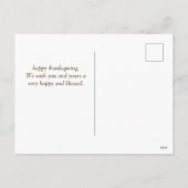 herfst gelukkig dankzegging | Familiefoto Collage Feestdagenkaart (Achterkant)