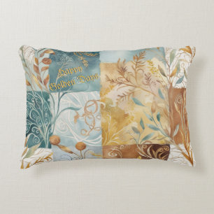 Herfst Gelukkige Gouden Dagen Abstract Bruine Tint Accent Kussen