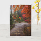 Herfst Gelukkige Verjaardag Kleuren van Herfst Kaart (Gele Bloem)