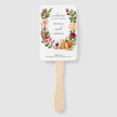 herfst gelukzaligheid herfst bruiloft programma fa handwaaier (Voorkant)