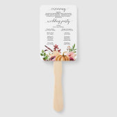 herfst gelukzaligheid herfst bruiloft programma fa handwaaier (Achterkant)