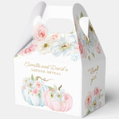 Herfst Gender onthulling pomkin Baby shower Bedankdoosjes (Voorkant)