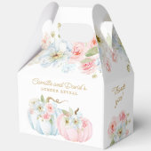 Herfst Gender onthulling pomkin Baby shower Bedankdoosjes (Achterkant)