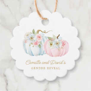 Herfst Gender onthulling pomkin Baby shower Bedankjes Labels