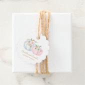 Herfst Gender onthulling pomkin Baby shower Bedankjes Labels (In situ)