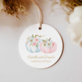 Herfst Gender onthulling pomkin Baby shower Bedankjes Labels