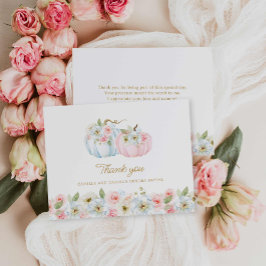 Herfst Gender onthulling pomkin Hartelijk dank Bedankkaart