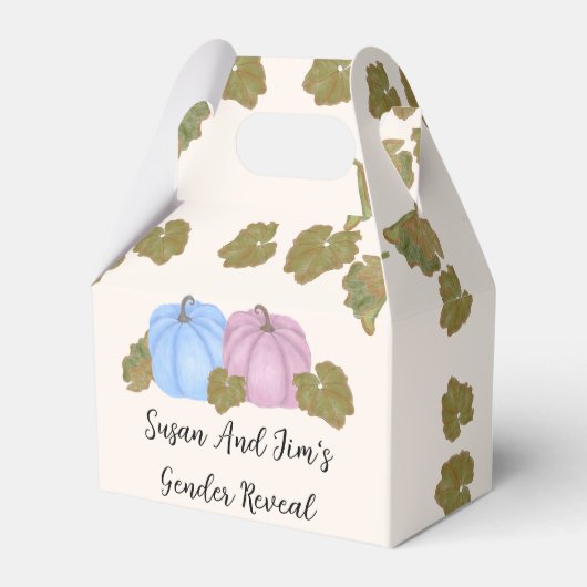 Herfst Gender Reveal Little Pumpkin Theme Bedankdoosjes (Voorkant Zijde)