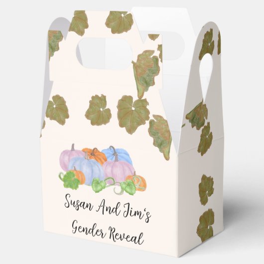 Herfst Gender Reveal Little Pumpkin Theme Bedankdoosjes (Geopend)