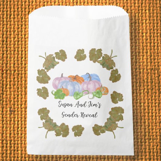 Herfst Gender Reveal Little Pumpkin Theme Bedankzakje