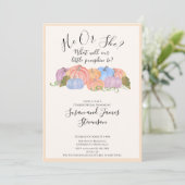 Herfst Gender Reveal Little Pumpkin Theme Invitati Kaart (Staand voorkant)