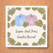 Herfst Gender Reveal Little Pumpkin Theme Napkins Servet