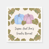 Herfst Gender Reveal Little Pumpkin Theme Napkins Servet (Voorkant)