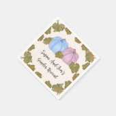 Herfst Gender Reveal Little Pumpkin Theme Napkins Servet (Hoek)