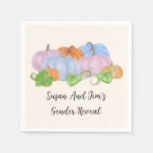 Herfst Gender Reveal Little Pumpkin Theme Napkins Servet (Voorkant)