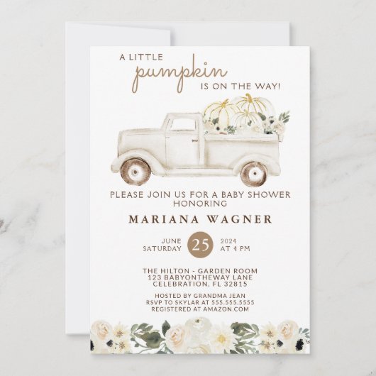  Herfst Genderneutraal Baby shower Kaart (Voorkant)