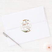 Herfst genderneutraal dank u baby shower gunst ronde sticker (Envelop)
