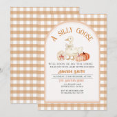 Herfst Genderneutraal Gekke Gans Baby shower Kaart (Voorkant / Achterkant)