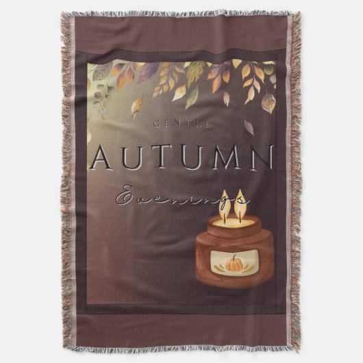 Herfst Gentle Evenings Blanket – Gezellige Herfst  Deken (Voorkant Verticaal)