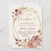 Herfst Geometric Boho Floral Pumpkin is onderweg Kaart (Voorkant)