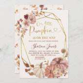 Herfst Geometric Boho Floral Pumpkin is onderweg Kaart (Voorkant / Achterkant)