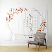 Herfst Geometrische Bruiloftsfoto Achtergrond Wandkleed (In Situ (horizontaal))