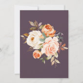 Herfst Geometrische Gouden Bloem Bruiloft Kaart (Achterkant)