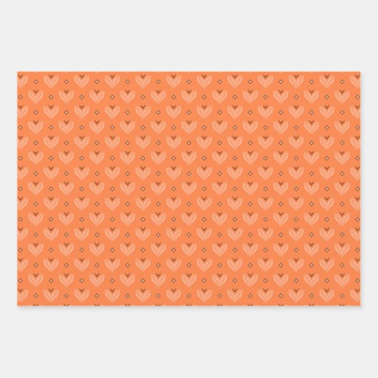 Herfst geometrische patroonset van wikkelpapier inpakpapier vel (Voorkant 2)