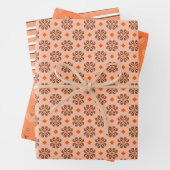 Herfst geometrische patroonset van wikkelpapier inpakpapier vel (In situ)