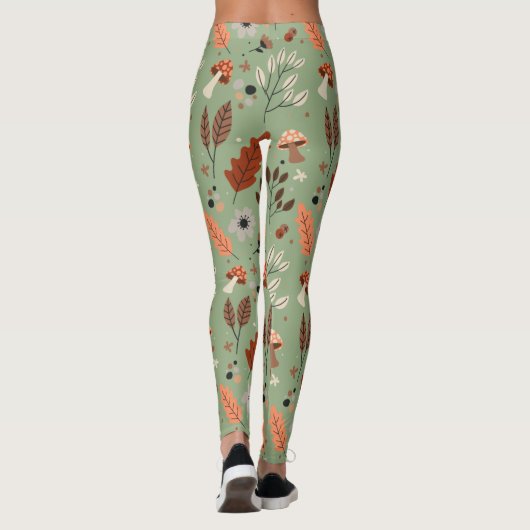 Herfst Gepatterde grafische Leggings (Achterkant)