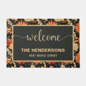 Herfst Gepersonaliseerde familienaam Welkom Deurmat (Voorkant)